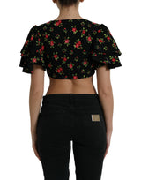 Estampado floral top de lujo