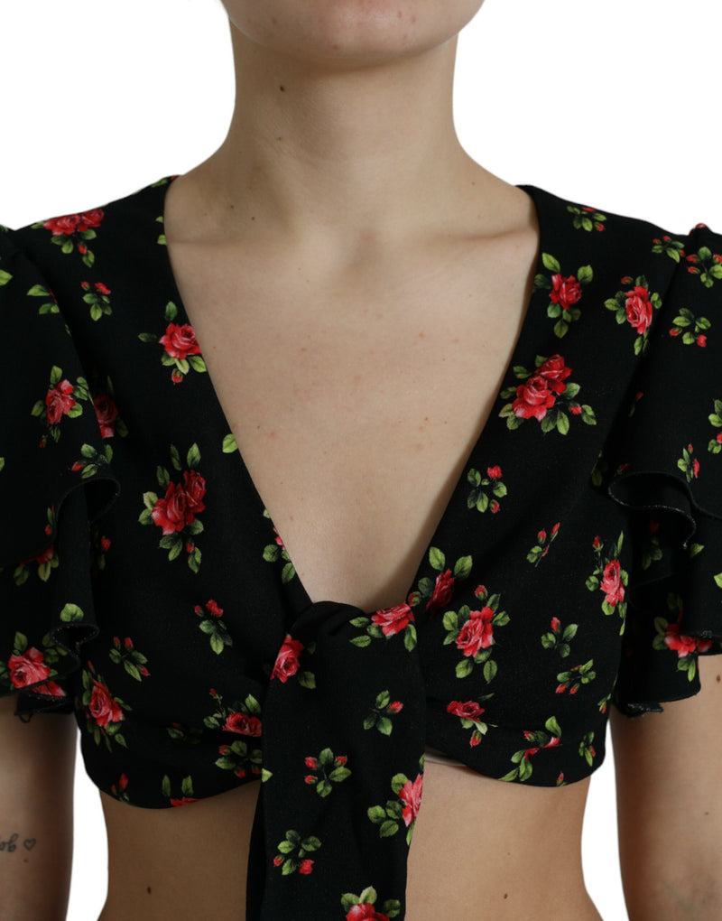 Estampado floral top de lujo