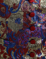 Giubbotto di gilette jacquard stampata multicolore