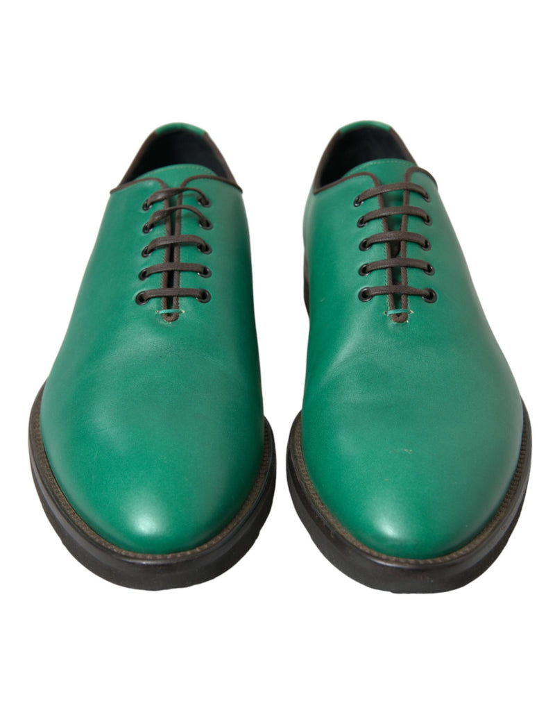 Eleganti scarpe da abito Oxford in pelle verde