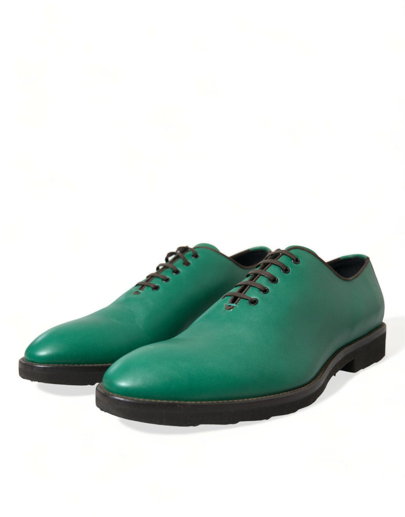 Eleganti scarpe da abito Oxford in pelle verde