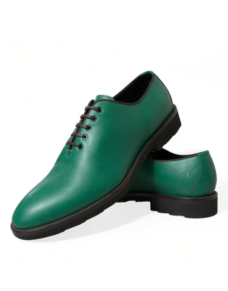 Eleganti scarpe da abito Oxford in pelle verde