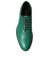 Eleganti scarpe da abito Oxford in pelle verde