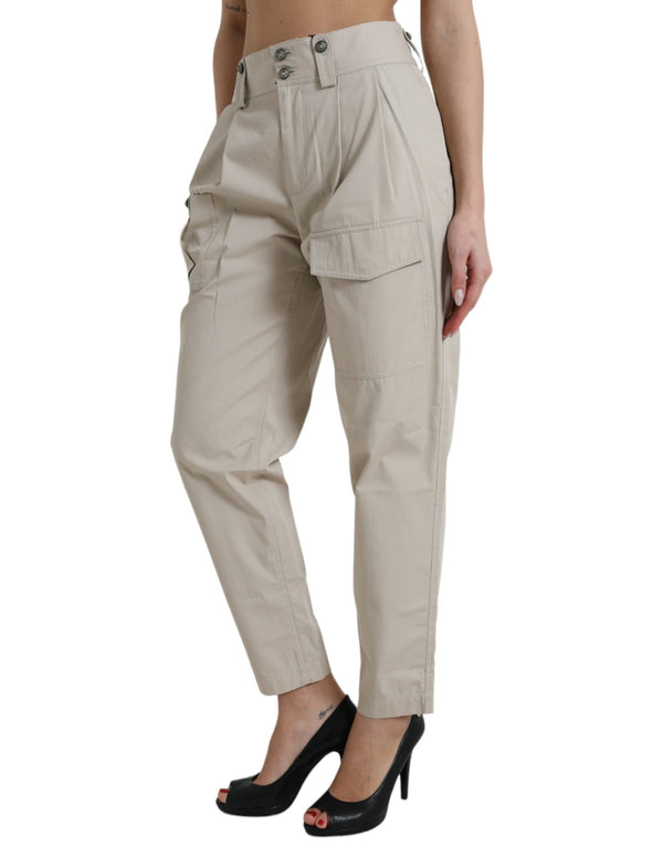 Pantalon de mode conique à taille haute - Beige