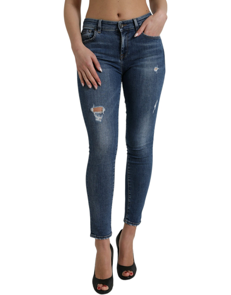 Jeans de mezclilla de cintura con la cintura media elegantes