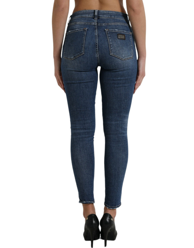 Chic Mid Taille Stretch Denim Jeans