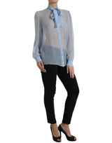 Elegante Seidenbluse Langmantelbluse