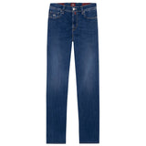 Eleganti jeans maschili di cotone tratto