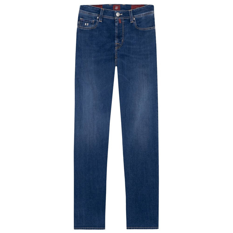 Eleganti jeans maschili di cotone tratto