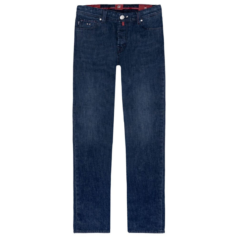 Eleganti jeans maschili di cotone tratto