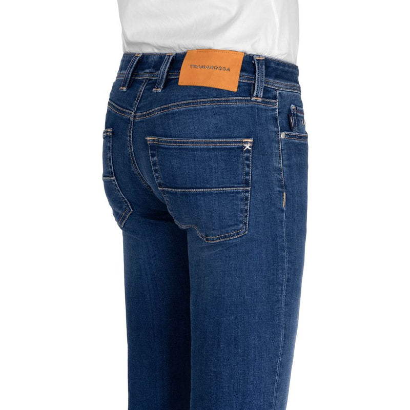 Eleganti jeans maschili di cotone tratto