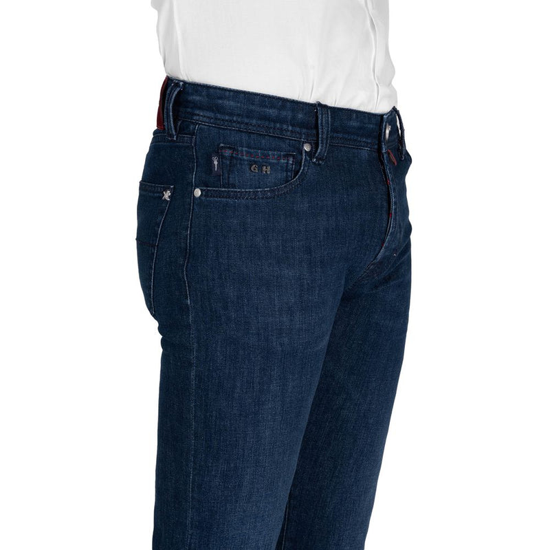 Eleganti jeans maschili di cotone tratto