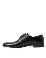 Elegantes zapatos formales de Derby de cuero negro