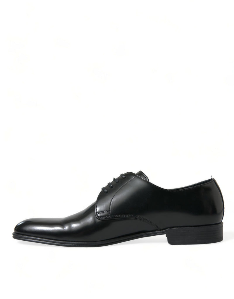 Chaussures formelles de derby en cuir noir élégant