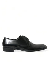 Chaussures formelles de derby en cuir noir élégant