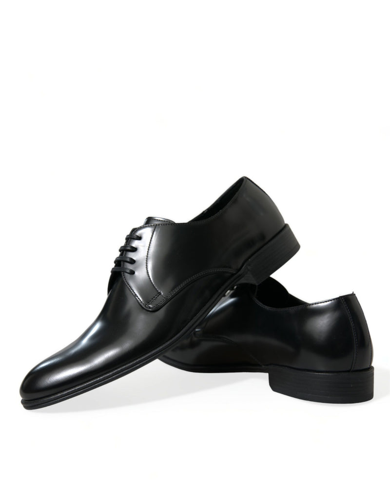 Chaussures formelles de derby en cuir noir élégant