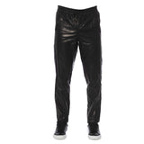 Pantalon en cuir noir élégant pour hommes