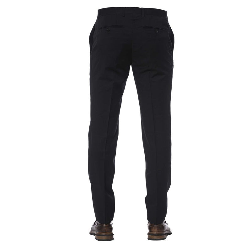 Pantalon élégant en laine noire pour hommes