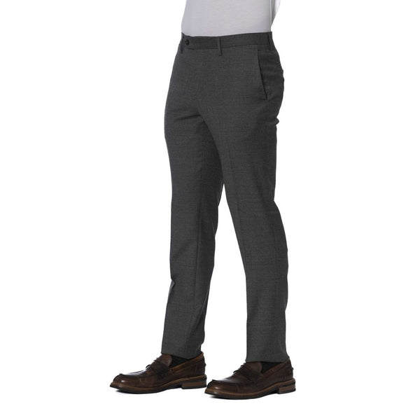 Pantalon gris élégant avec finition sur mesure