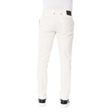 Pantalon de mélange de coton blanc élégant