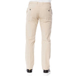 Pantalon de mélange de coton beige chic