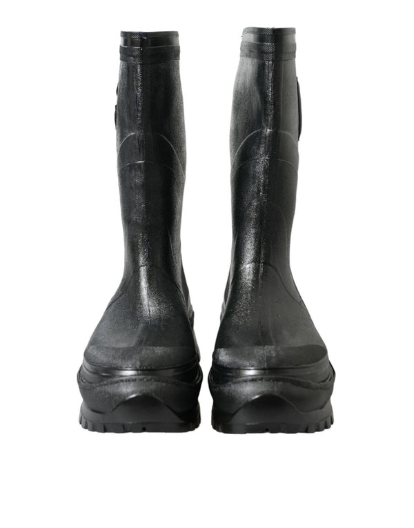 Schlanke metallische Gummi -Regenstiefel mit DG -Logo