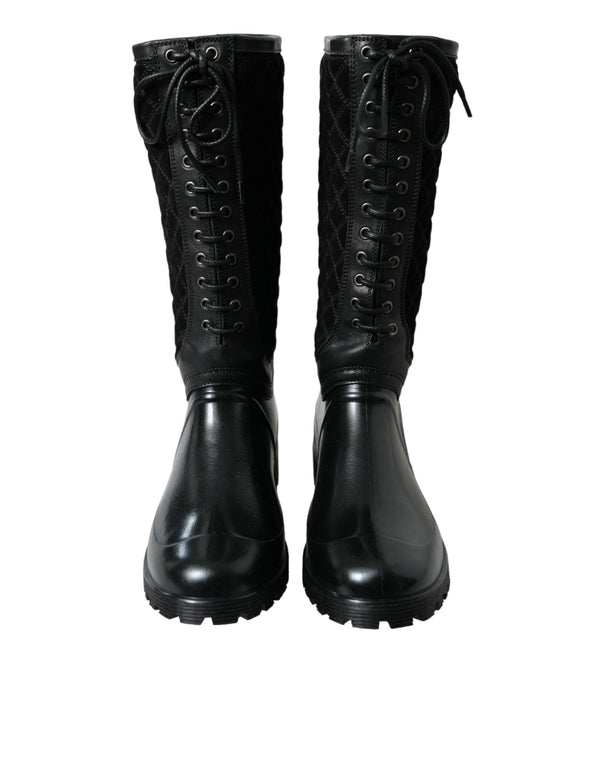 Elegantes botas de lluvia acolchadas acolchadas