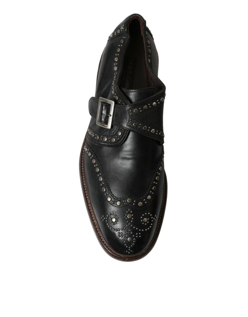 Elegant Calfskin Leather Monk Straps