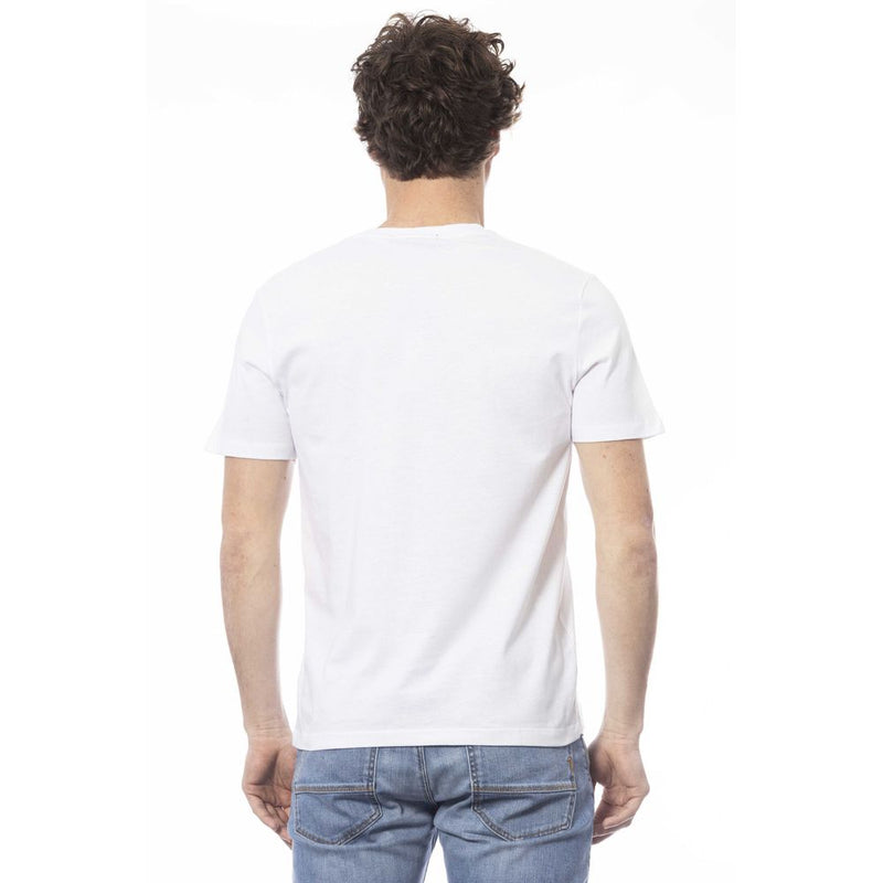 Elegante camiseta de algodón de cuello de la tripulación