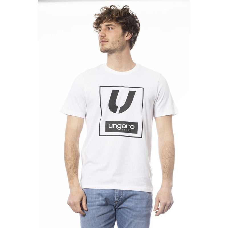 T-shirt à l'équipage de coton blanc chic