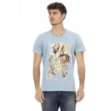 T-shirt en coton bleu clair élégant pour les hommes