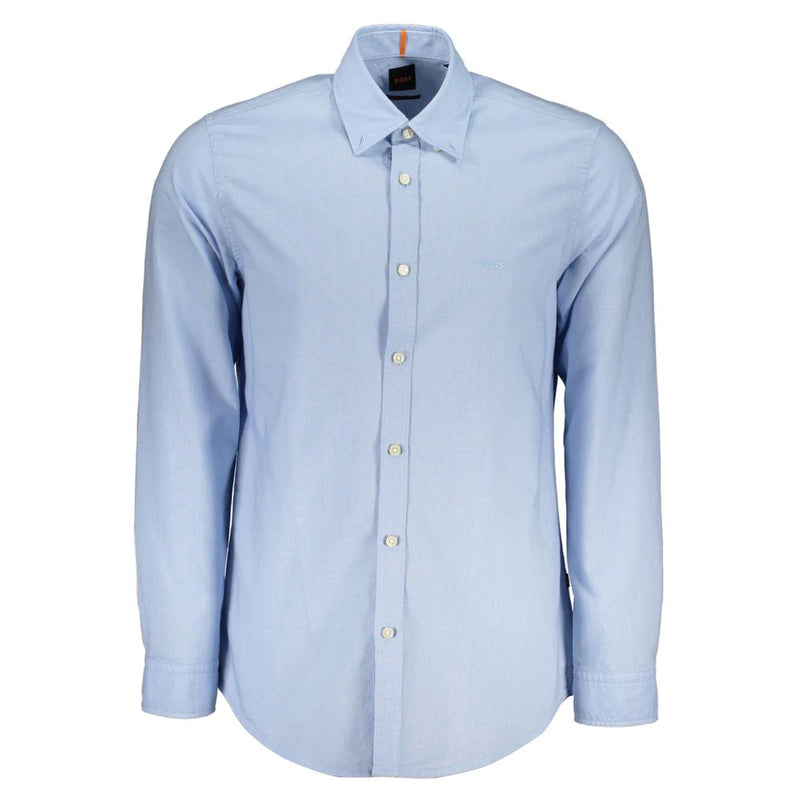 Elegant Light Blue Button-Down Shirt