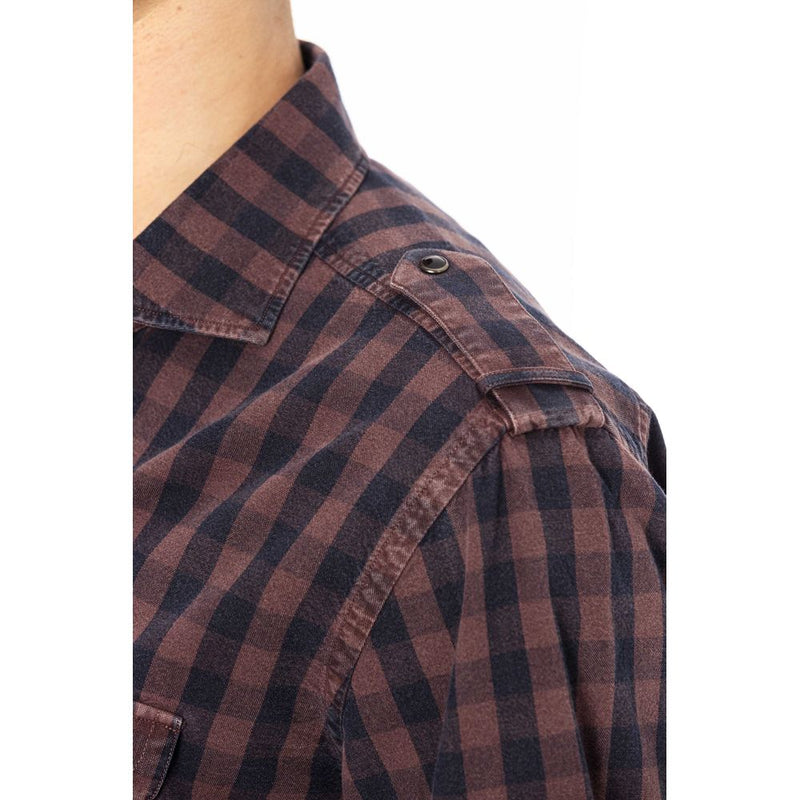 Shirt en coton élégant Bourgogne pour hommes