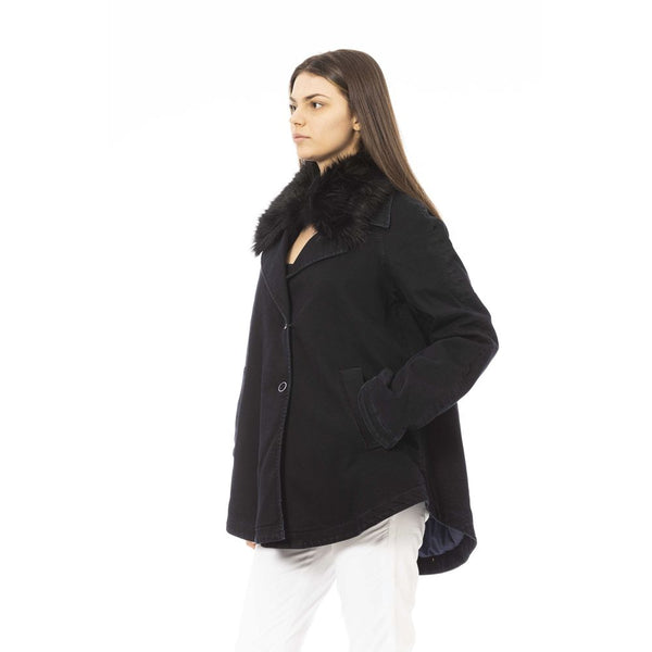 Black Cotton Women Jacket