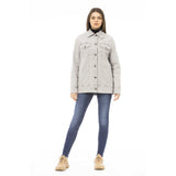 Gray Cotton Women Jacket