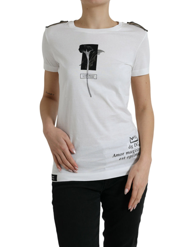 Elegantes monochromes Crew-Nacken-T-Shirt