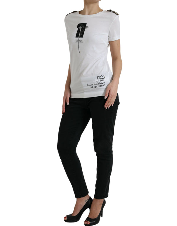 Elegantes monochromes Crew-Nacken-T-Shirt