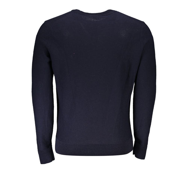 Chic Blue Crew Neck Wollblendepullover