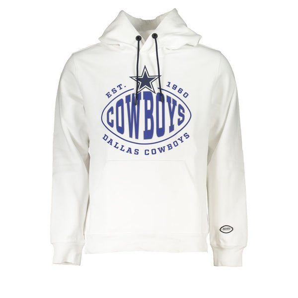 Sleek White Hooded Sweatshirt for Men