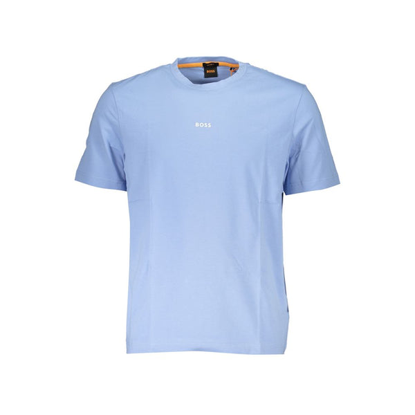 Elegant Light Blue Crew Neck Tee