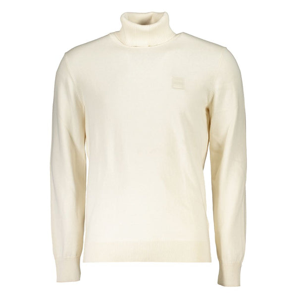 Elegante maglione di miscela in cotone-tattleneck cotone-cashmere