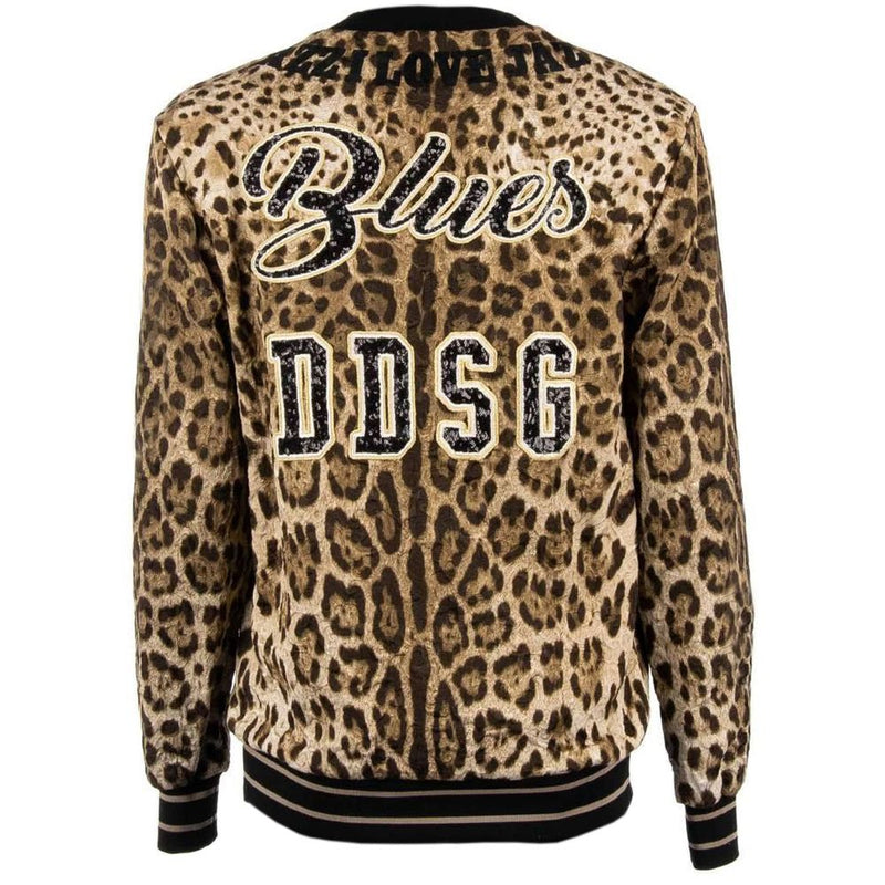 Embellished Leopard Print Sweatshirt