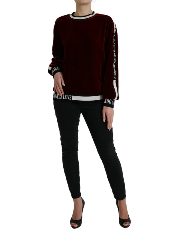 Eleganter burgunderfarbener Seidenpullover