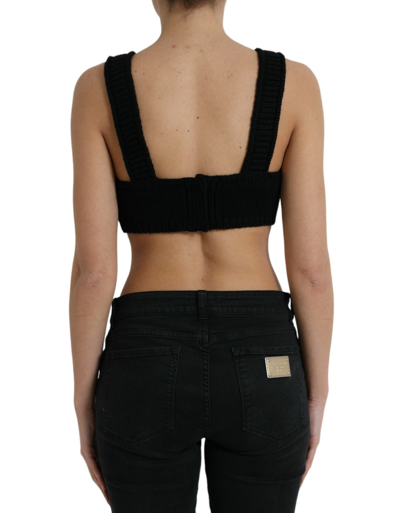 Elegante top corto Black Cashmere Bustier