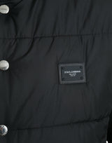 Veste de gilet à col haut noir élégant