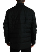 Elegante schwarze gepolsterte Parkjacke