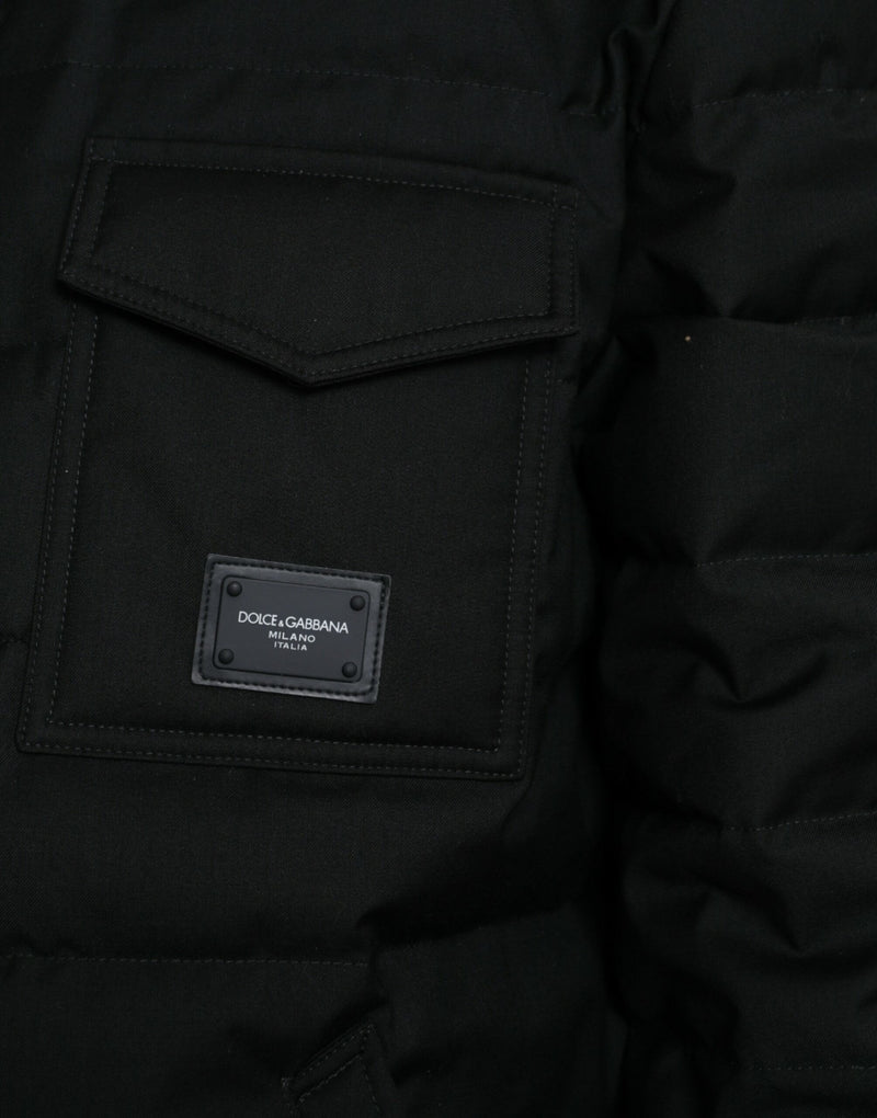 Veste parka rembourrée noire élégante