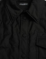 Elegante schwarze gepolsterte Parkjacke