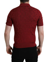 Elegantes Seidenmaroon Polo-T-Shirt