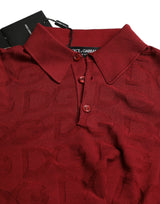 Elegantes Seidenmaroon Polo-T-Shirt